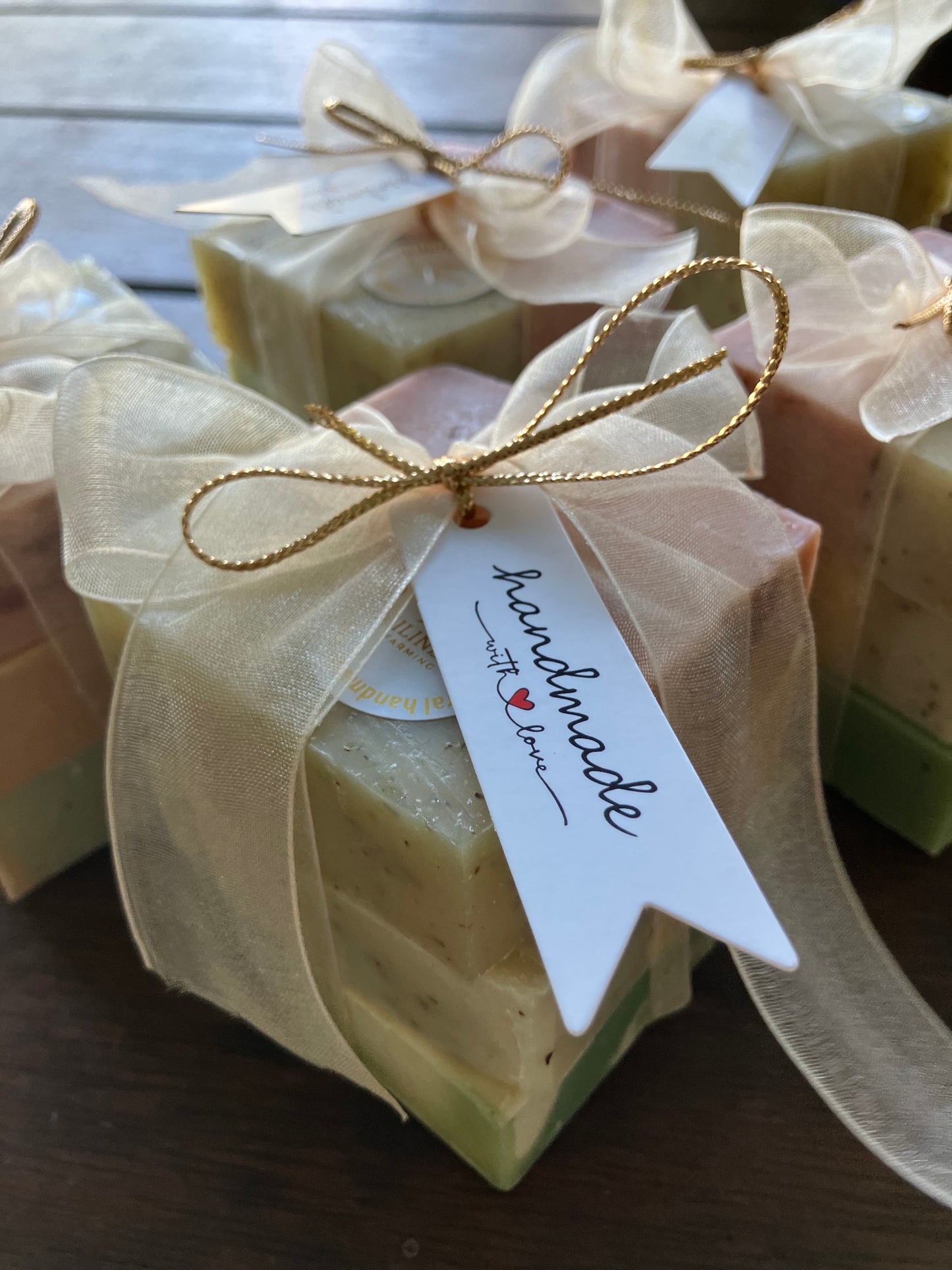 Trio of Soaps with Organza Ribbon